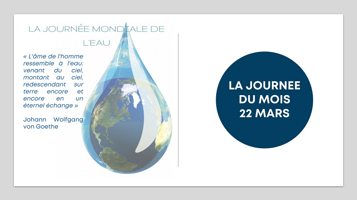 Journée mondiale de l'eau le 22 mars - Dhombres et de Lumières