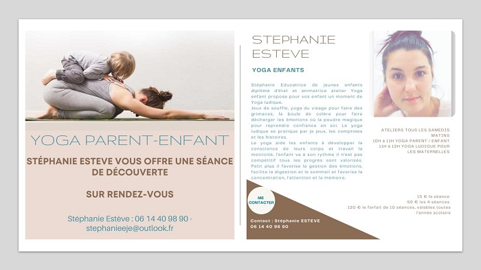 Stéphanie ESTEVE - yoga Parent-Enfant - Dhombres et de Lumières