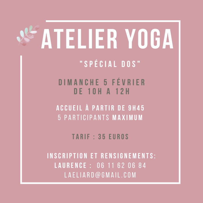 Atelier Yoga "spécial dos" chez Dhombres & de Lumières